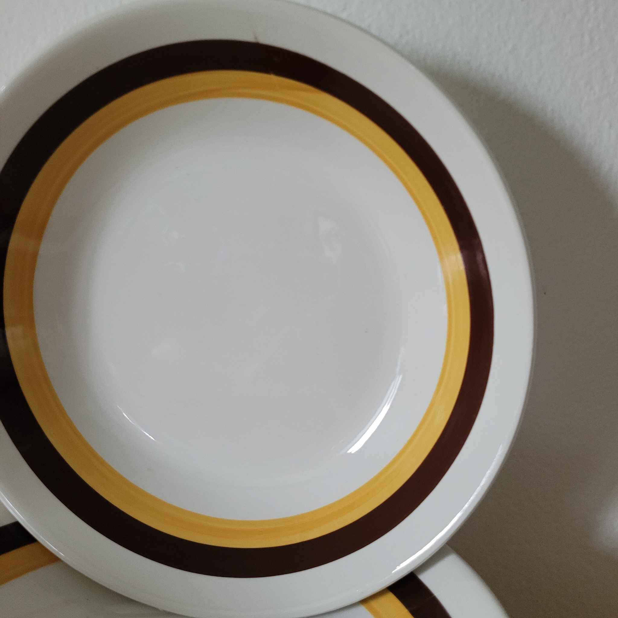 Set of 9 vintage 70s deep plates