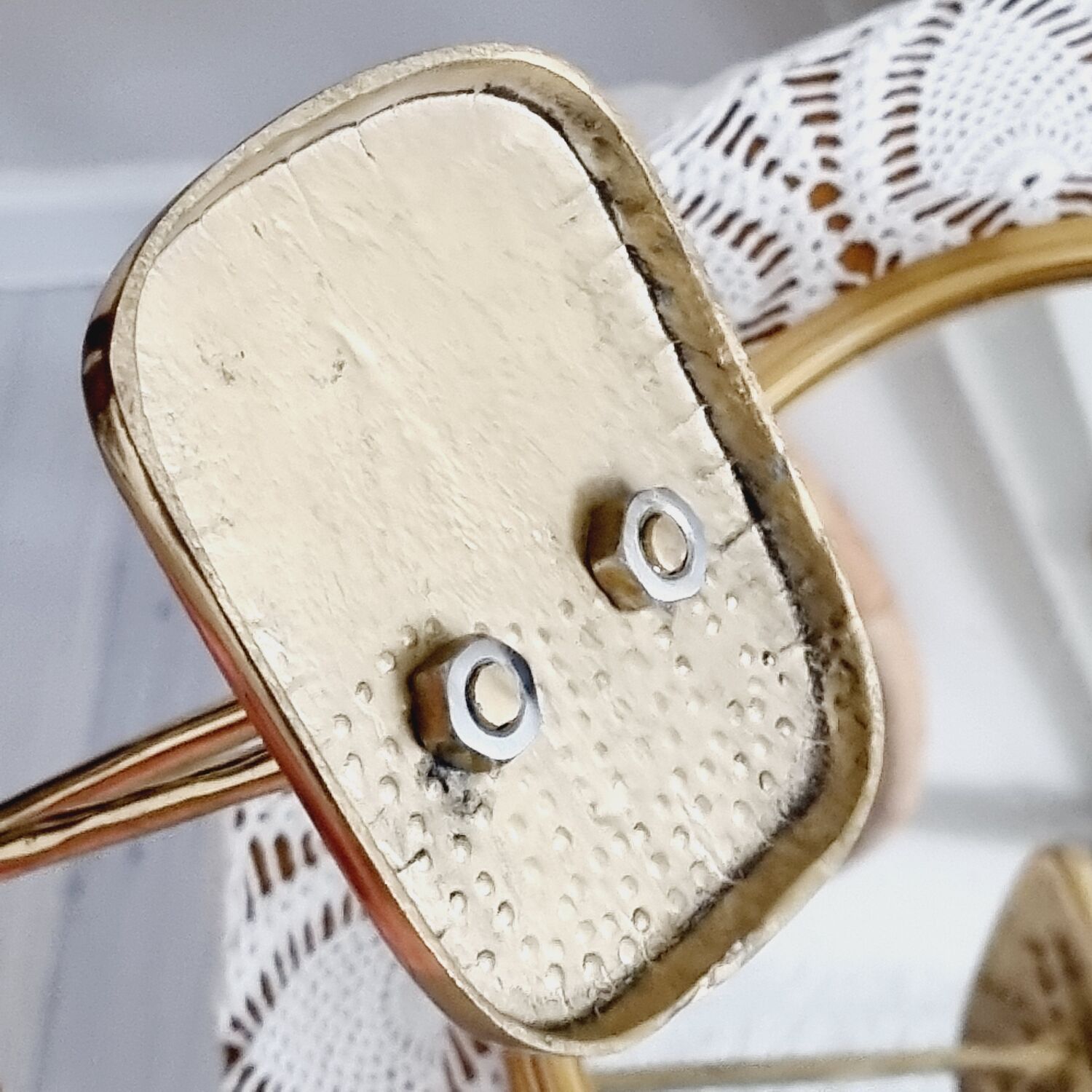 Ibis heron gilded brass