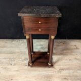Pair of Empire Mahogany Bedside Tables