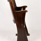 Vintage Cinema Chair TON (Thonet), 1940s Czech, Wooden Theatre Seat