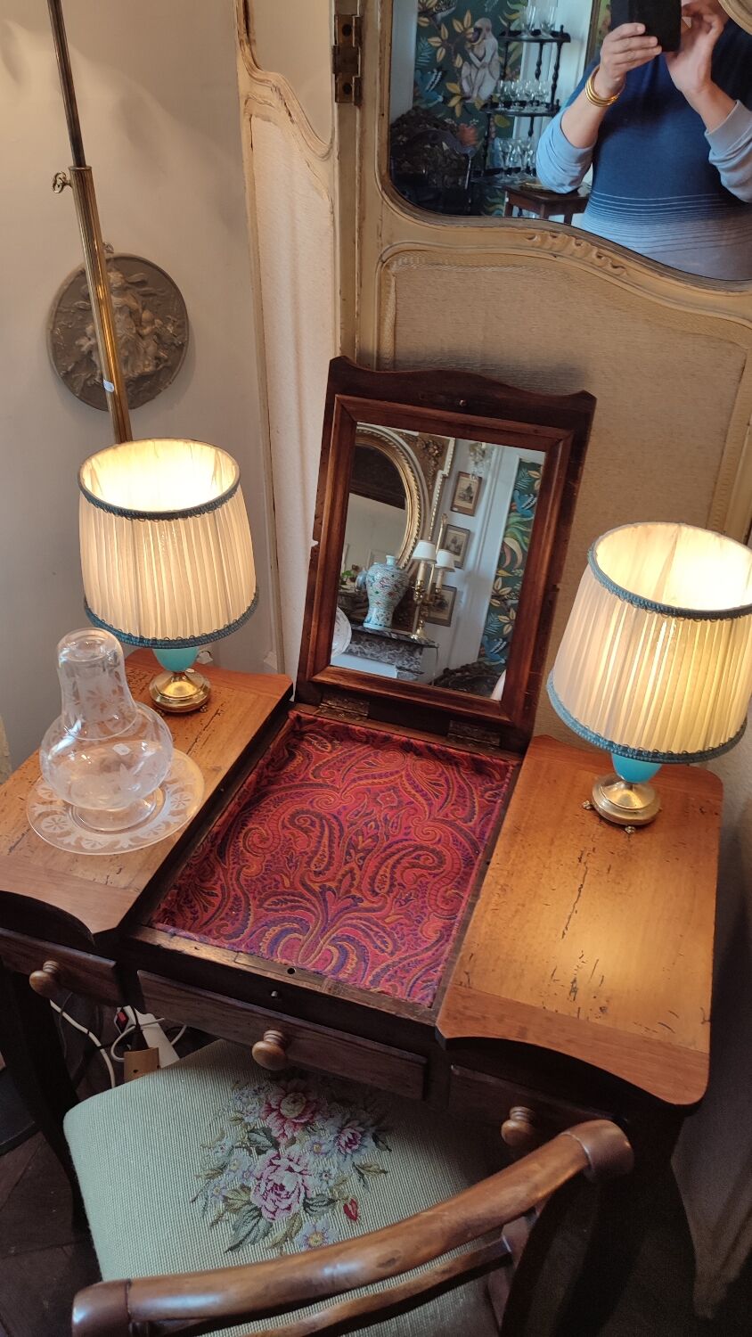 Coiffeuse a abattant style Louis XV