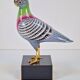 Italian Hand Painted Porcelain Pigeon by Giulia Mangani, 1970s