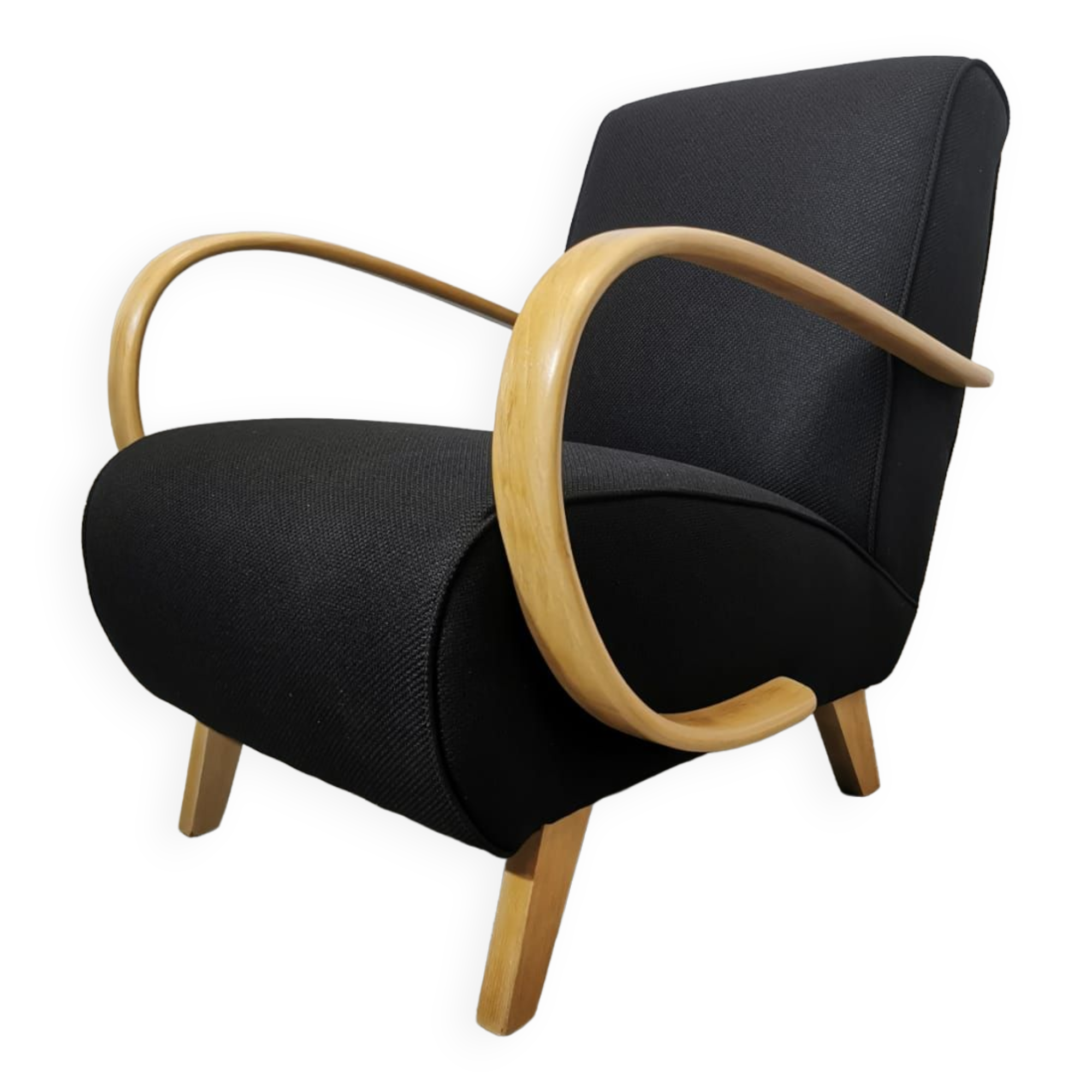 Black Armchair by Jindrich Halabala, 1940s