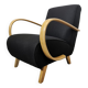 Fauteuil noir par Jindrich Halabala, années 1940