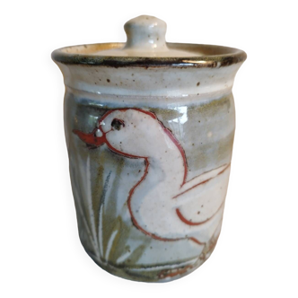 Duck stoneware pot