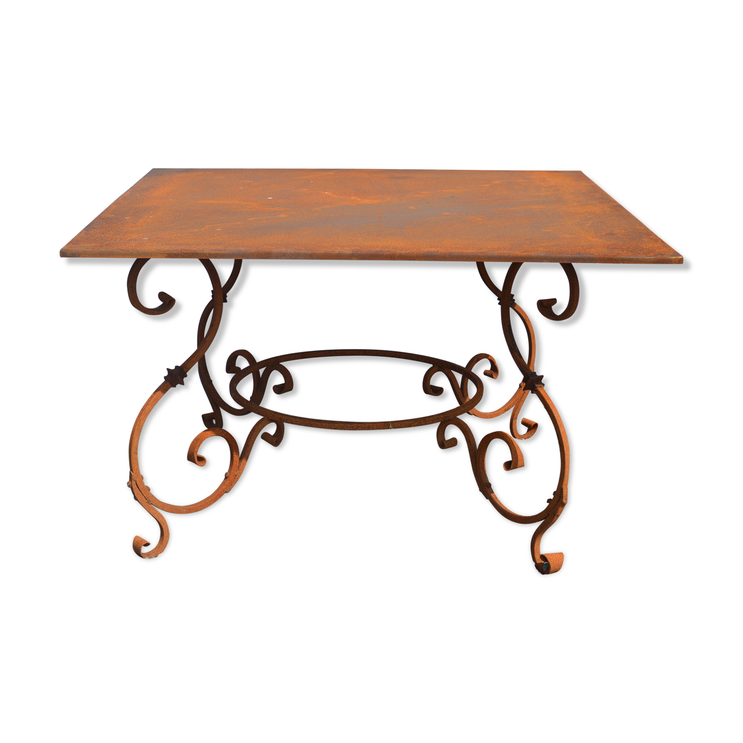 Wrought iron garden table
