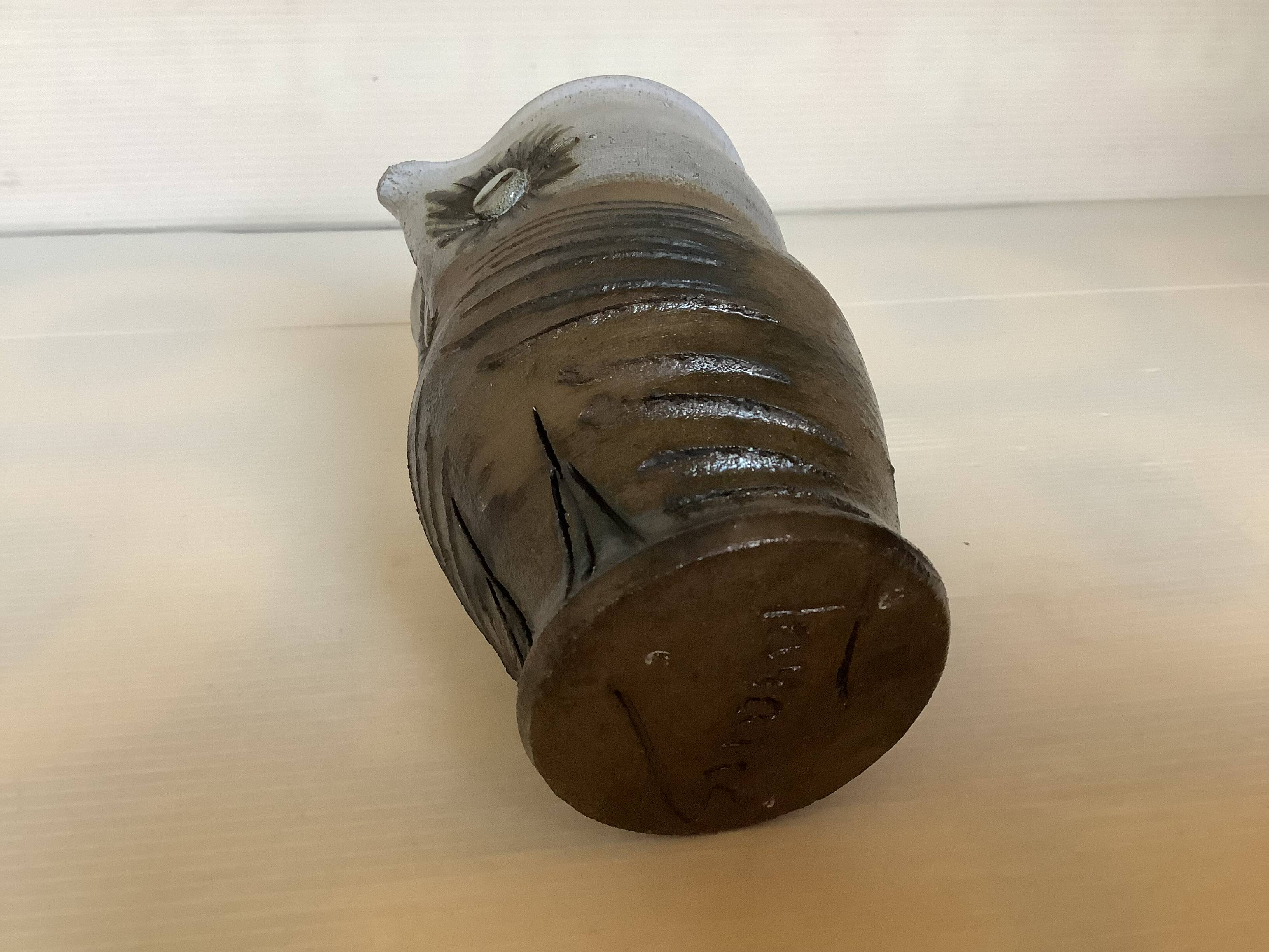 Small owl pitcher ceramic