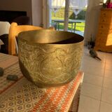 Vieux vase indo-persan en laiton