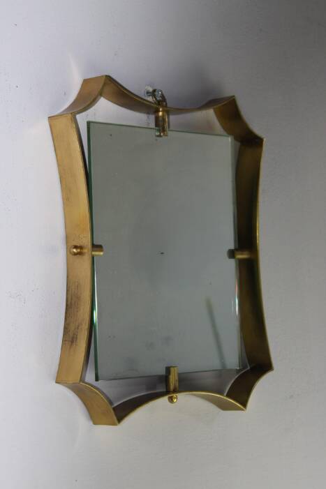 Italian Brass Mirror, 50s