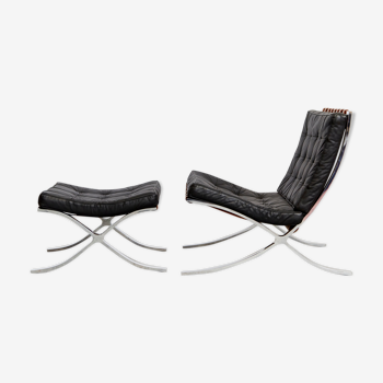 MR90 « Barcelona Chair & Ottomane » design Ludwig Mies van der Rohe, Knoll International