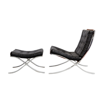 Ludwig Mies van der Rohe MR90 "Barcelona Chair&Ottoman" Knoll International