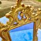Carved and gilded wooden mirror with mercury ice sheet, Louis XV XVIIIth