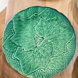 6 Gien slip dessert plates with leaf decoration