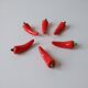 Lot de 6 porte-couteaux piments rouges en céramique