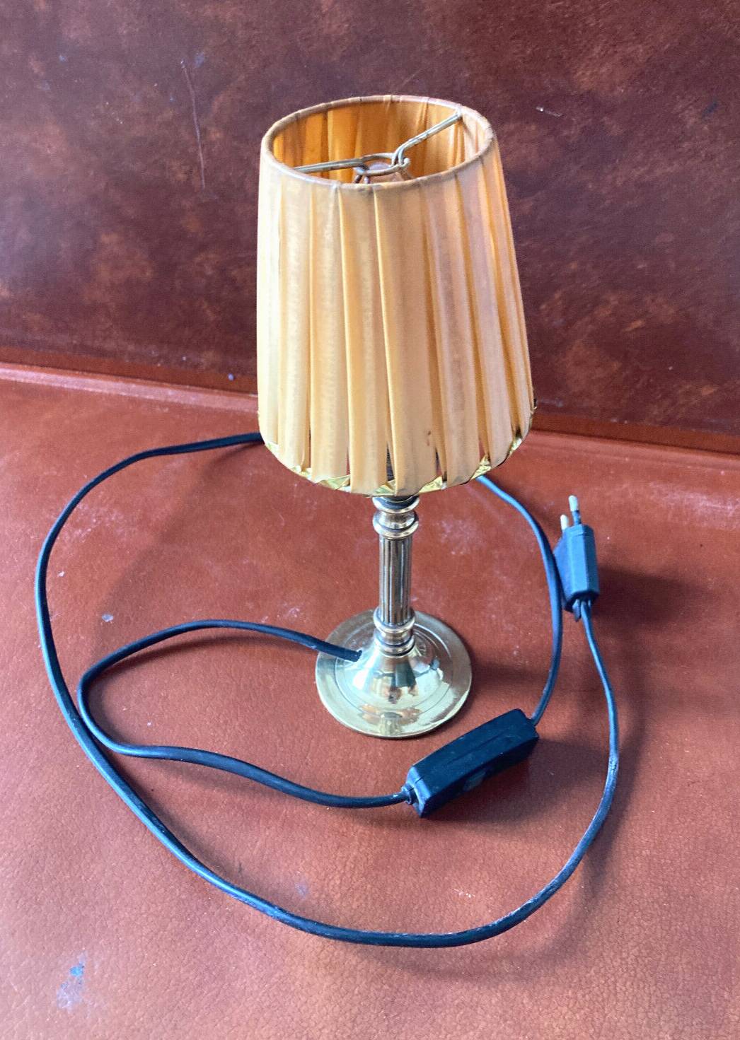 Small old bedside lamp - golden base