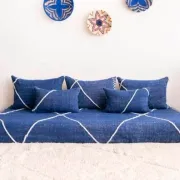 Tapis kilim marocain bleu