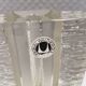 Pukeberg Walther Glass rectangular “solifleur” glass vase with one stem.