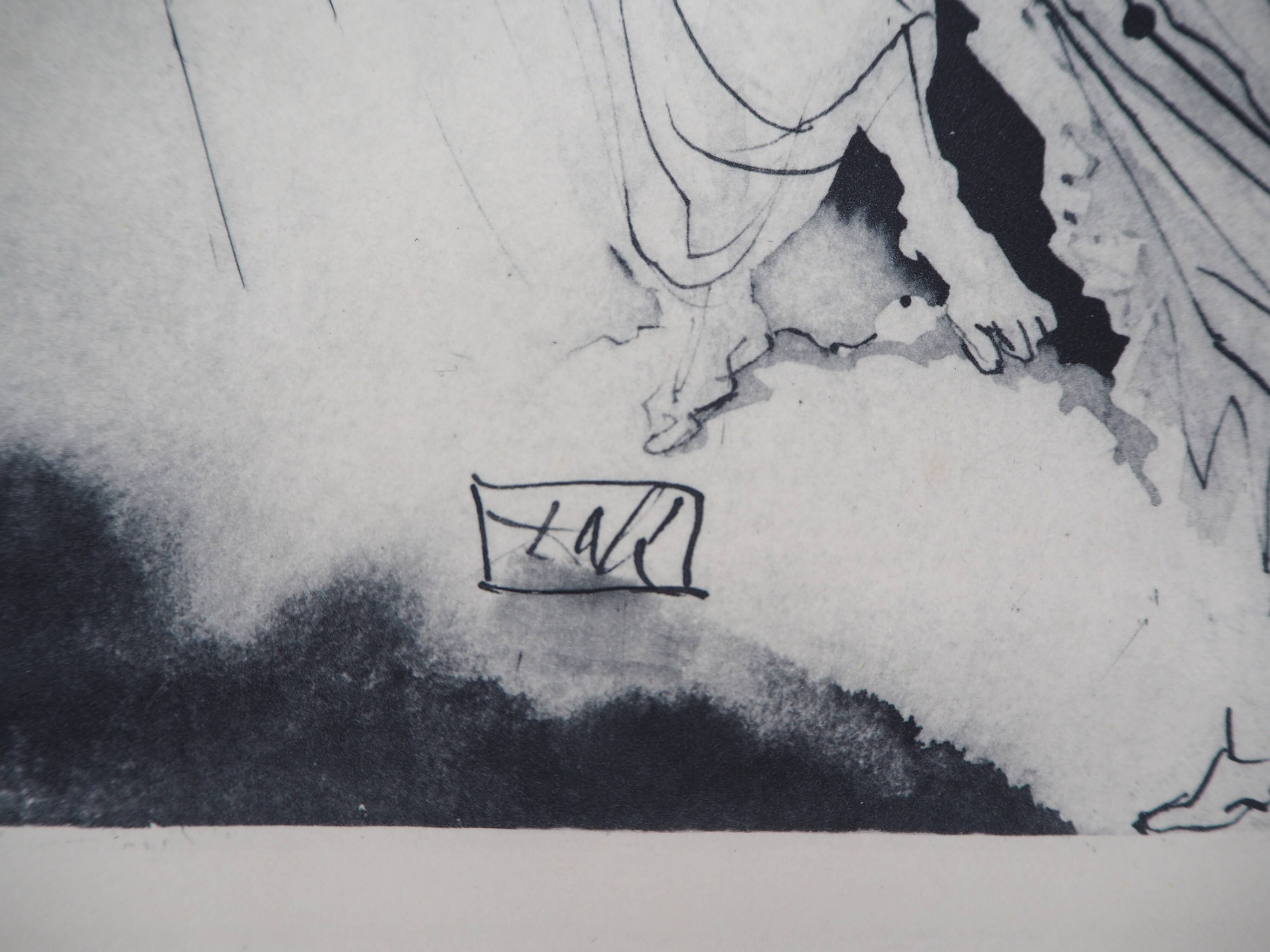 Salvador Dali: Divine Comedy, The Black Devil, signed engraving