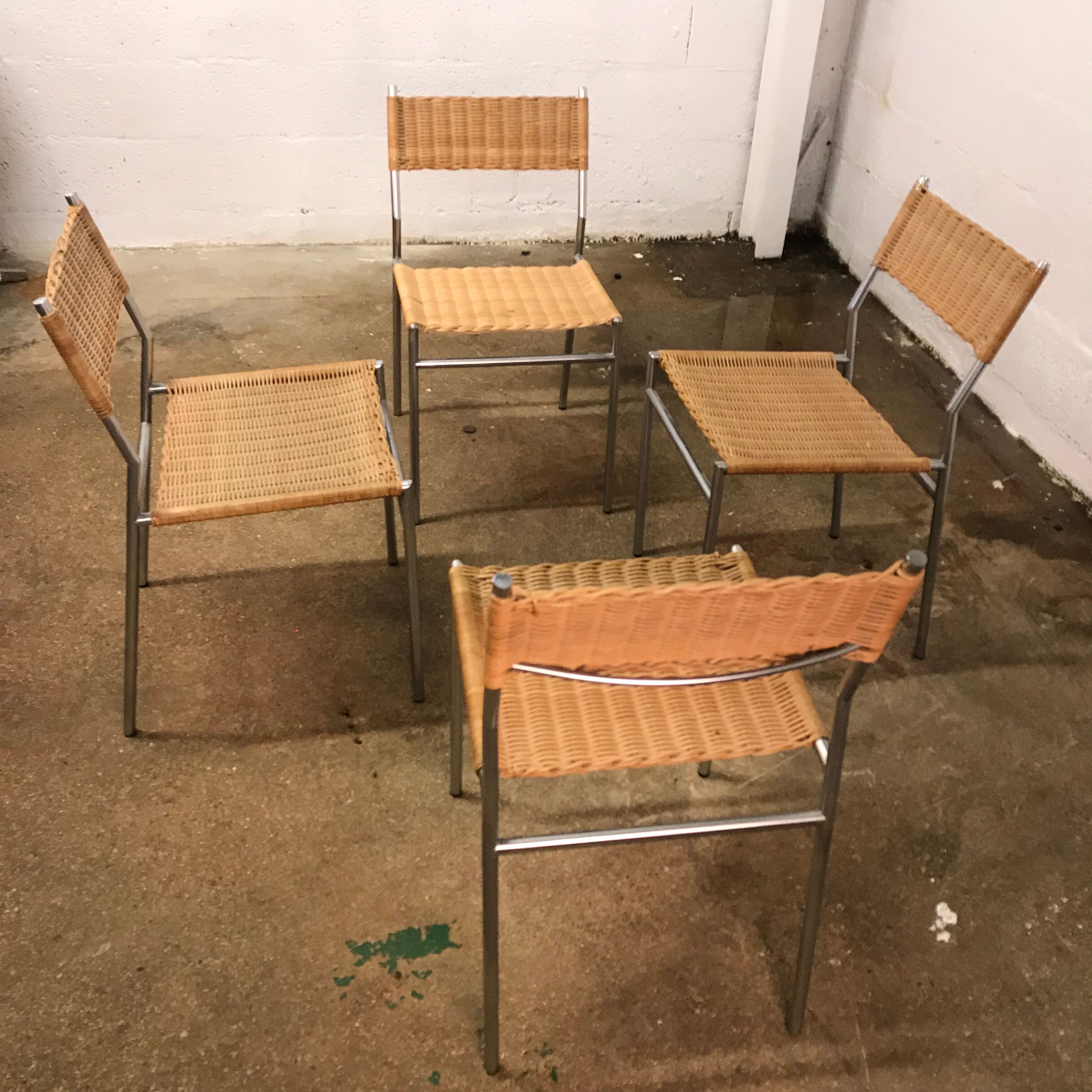 Lot of 4 chairs by Martin Visser for Spectrum, model SE05
