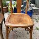 Set of 8 vintage bistro chairs, 50s, 60s, dark oak.