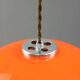Space Age Italian Orange Plexiglass Pendant Lamp, 1970s
