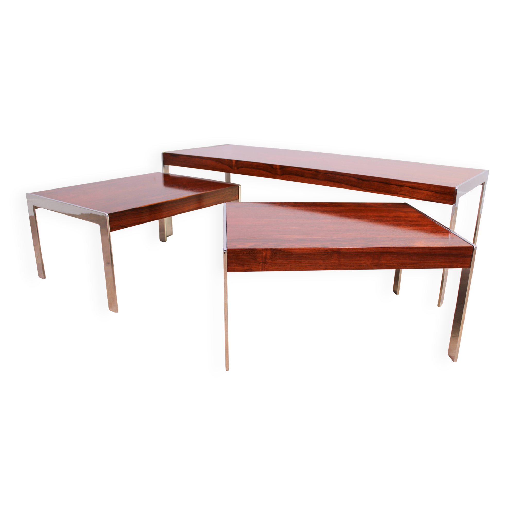 A set of vintage mid-century Merrow Associates coffee nesting tables - Rosewood
