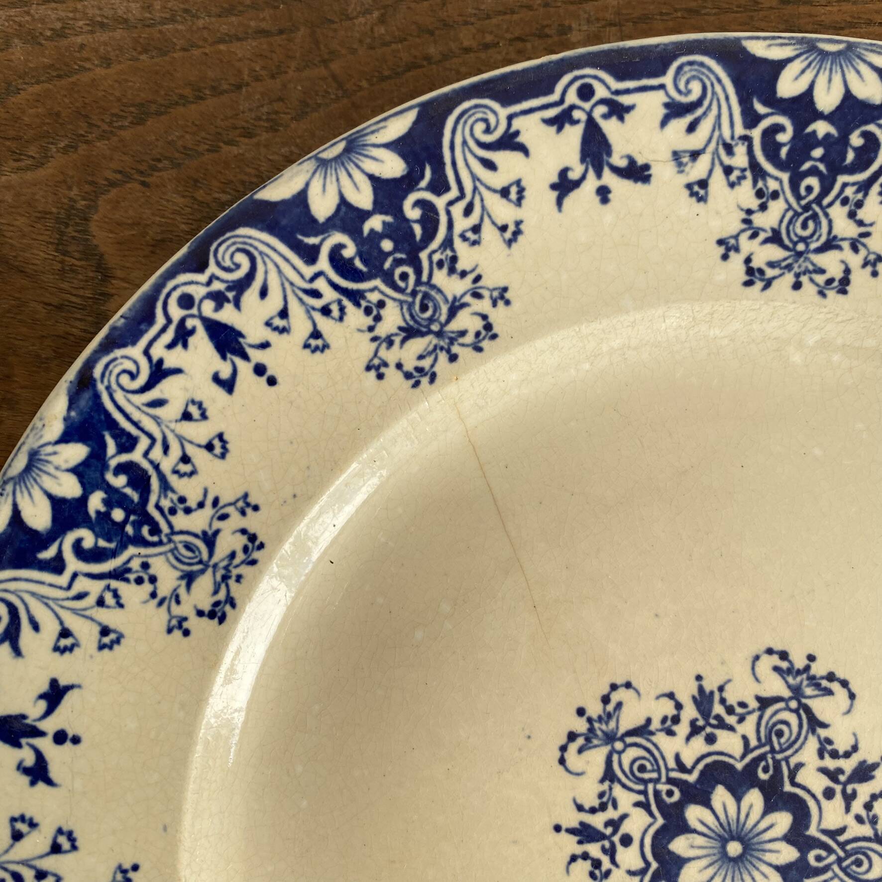 Flat ironstone plates "Rouen" Jules Vieillard Bordeaux