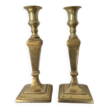 Pair of brass candlesticks