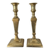 Pair of brass candlesticks