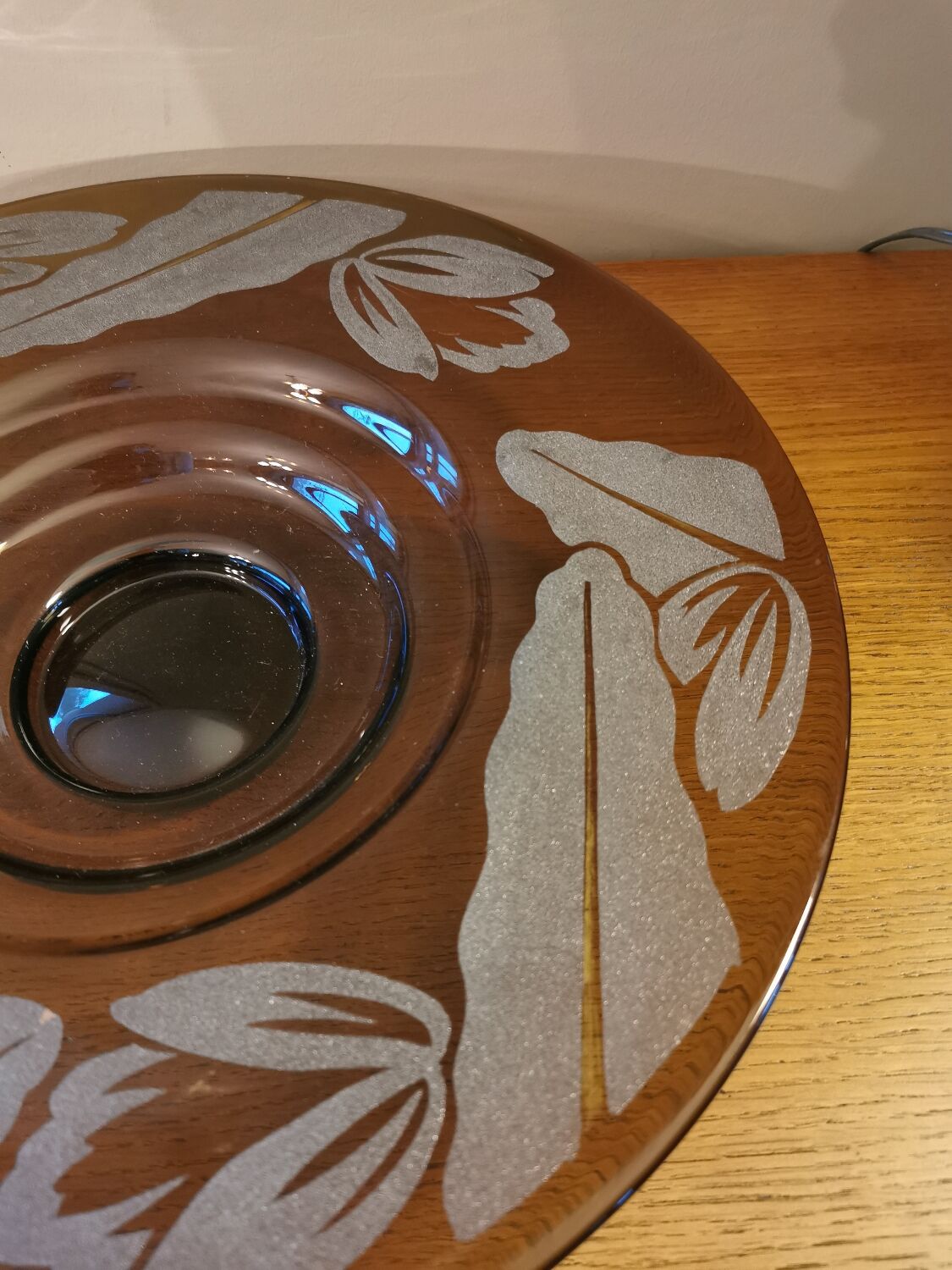 Art Deco glass cup signed N Collet France