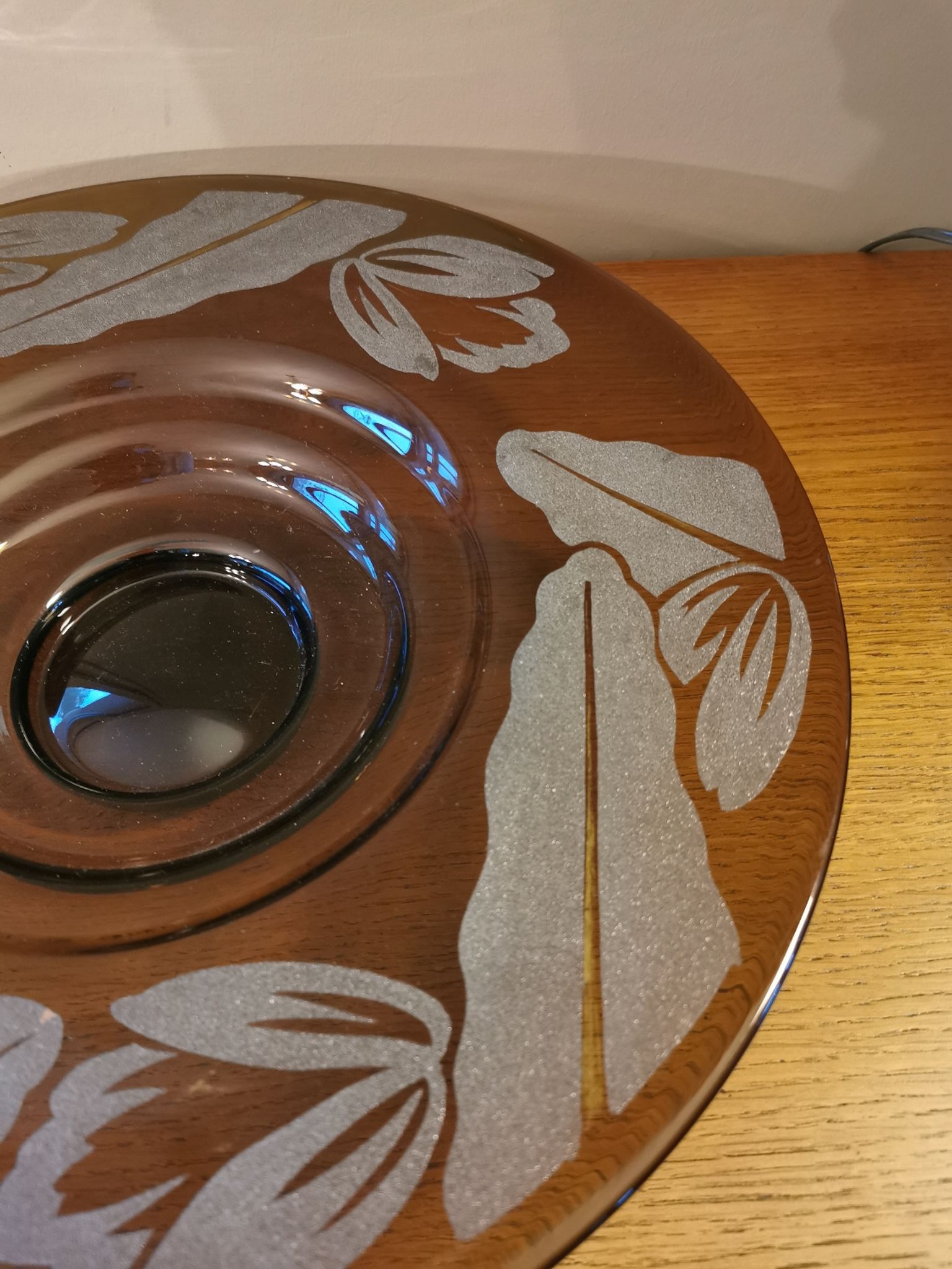 Coupe en verre art déco signée N Collet France