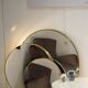 Miroir rond artisanal en laiton