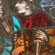 Stained hanging glass polychrome