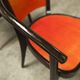 Table and 6 armchairs Baumann Diese, design Pagnon Pelhaître, Wenge color and red,
