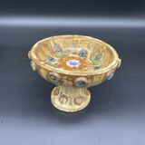 Cup, empty pocket, La Roue factory, Roland Zobel taste, enameled ceramic, Vallauris, decor