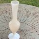 Soliflore vase in pink beige opaline and white base vintage and design