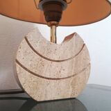 Small travertine lamp 1970