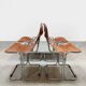 Vintage leather Calla Arflex dining chair Ari Colombo