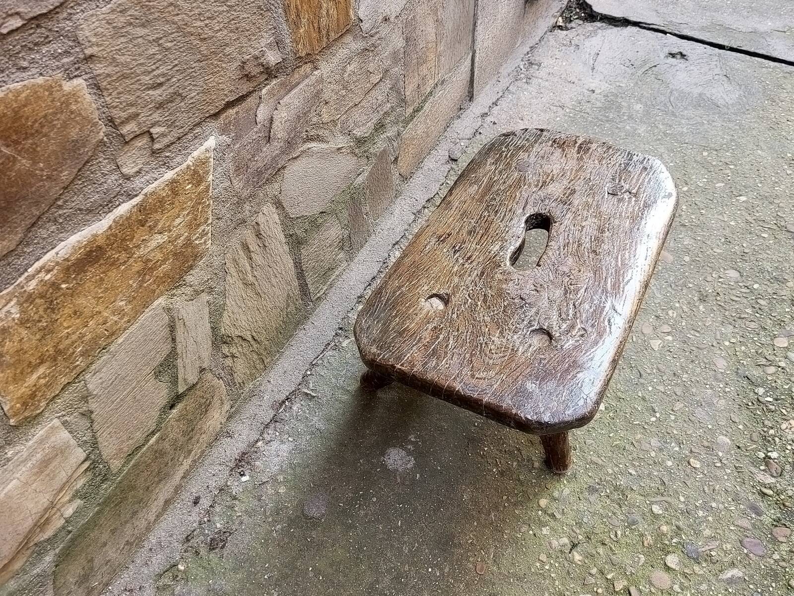 Tabouret de traite en chêne
