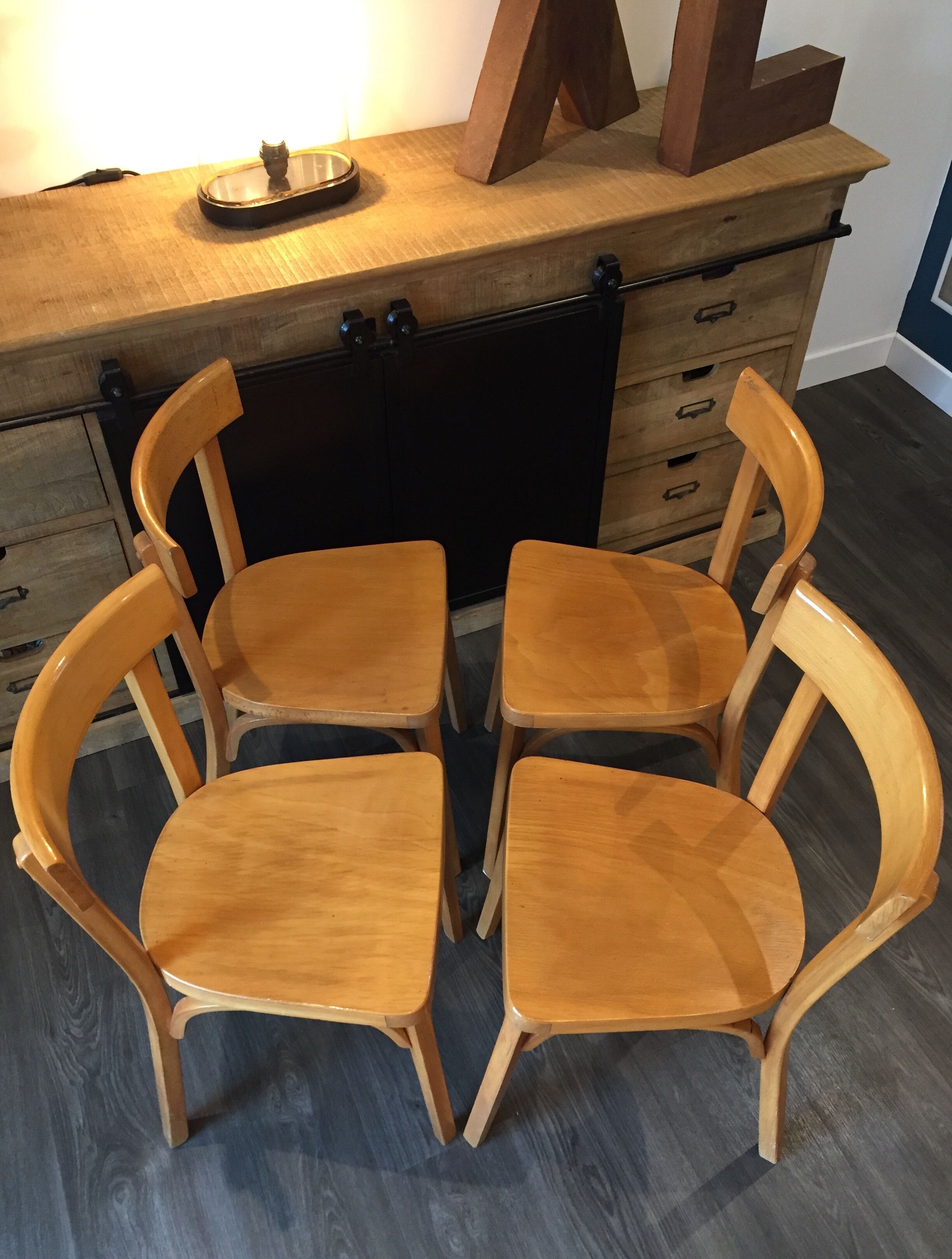 Set of 4 chairs bistro baumann