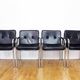Set of 4 Bauhaus leather armchairs