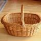 Grand panier en osier fait main - panier de pique-nique - Vintage