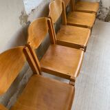 12 80s beech chairs