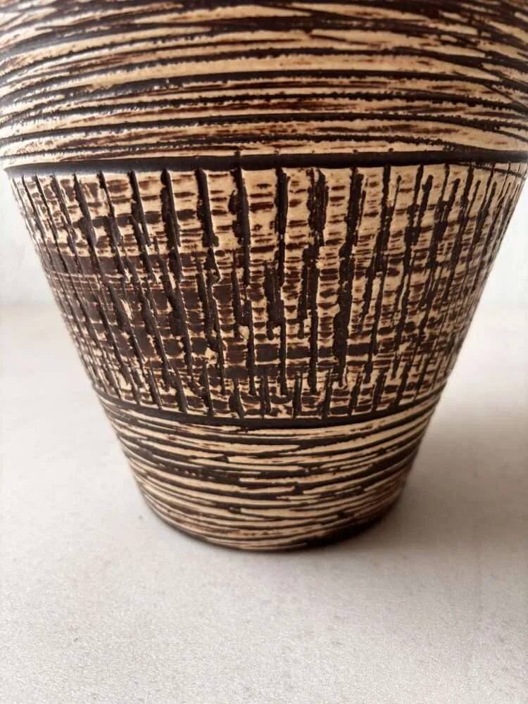 70s Spara ceramic Japandi vase, minimalist vase.