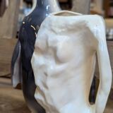 Pichet vintage pingouin barbotine