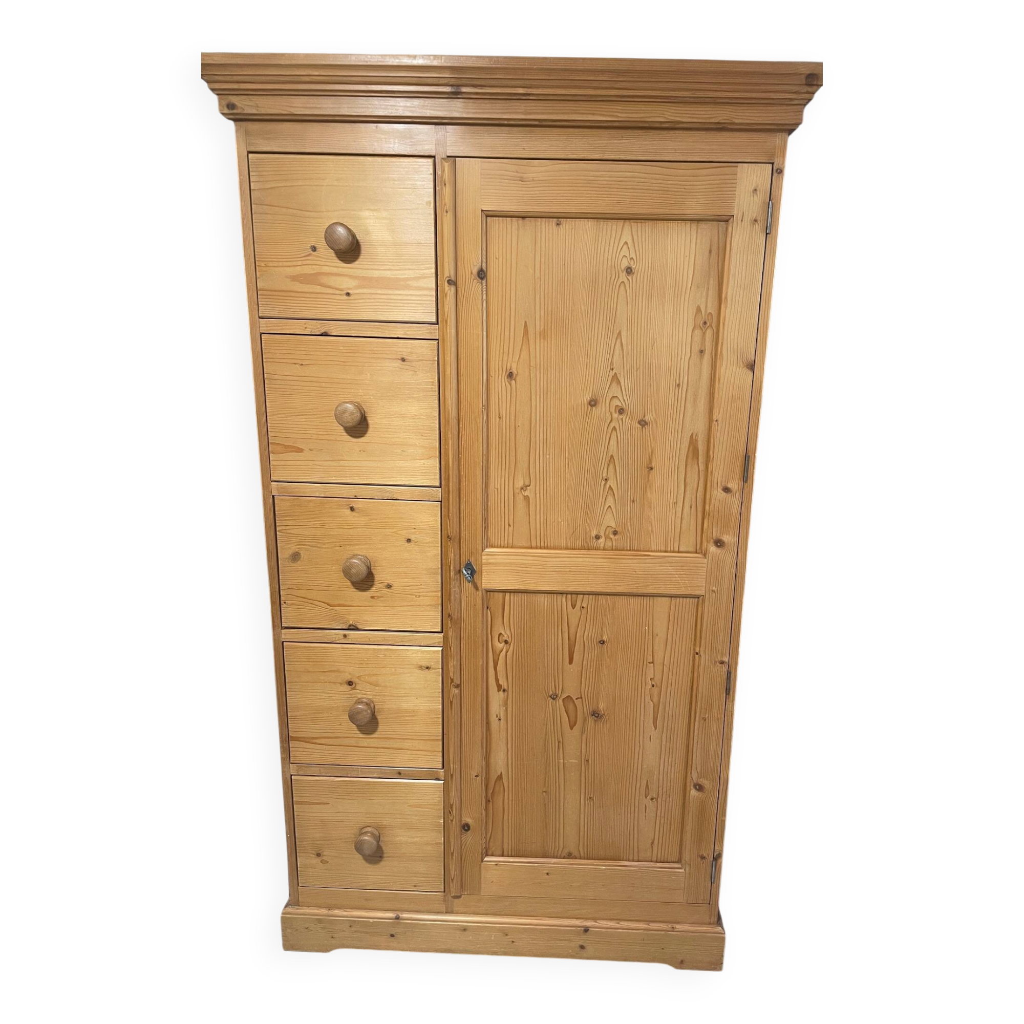 Solid pine wardrobe