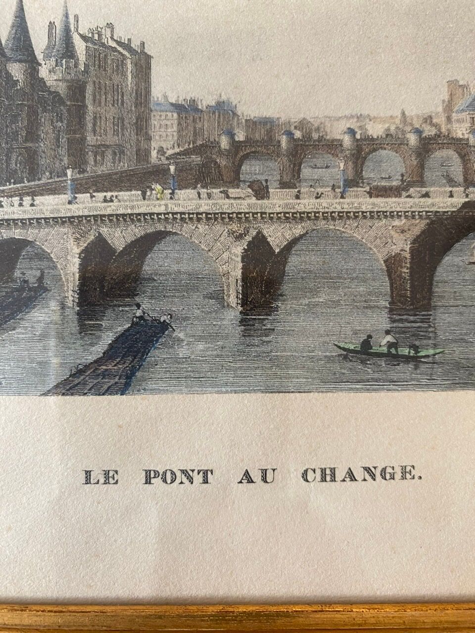 Color engraving, the bridge to change, Paris
