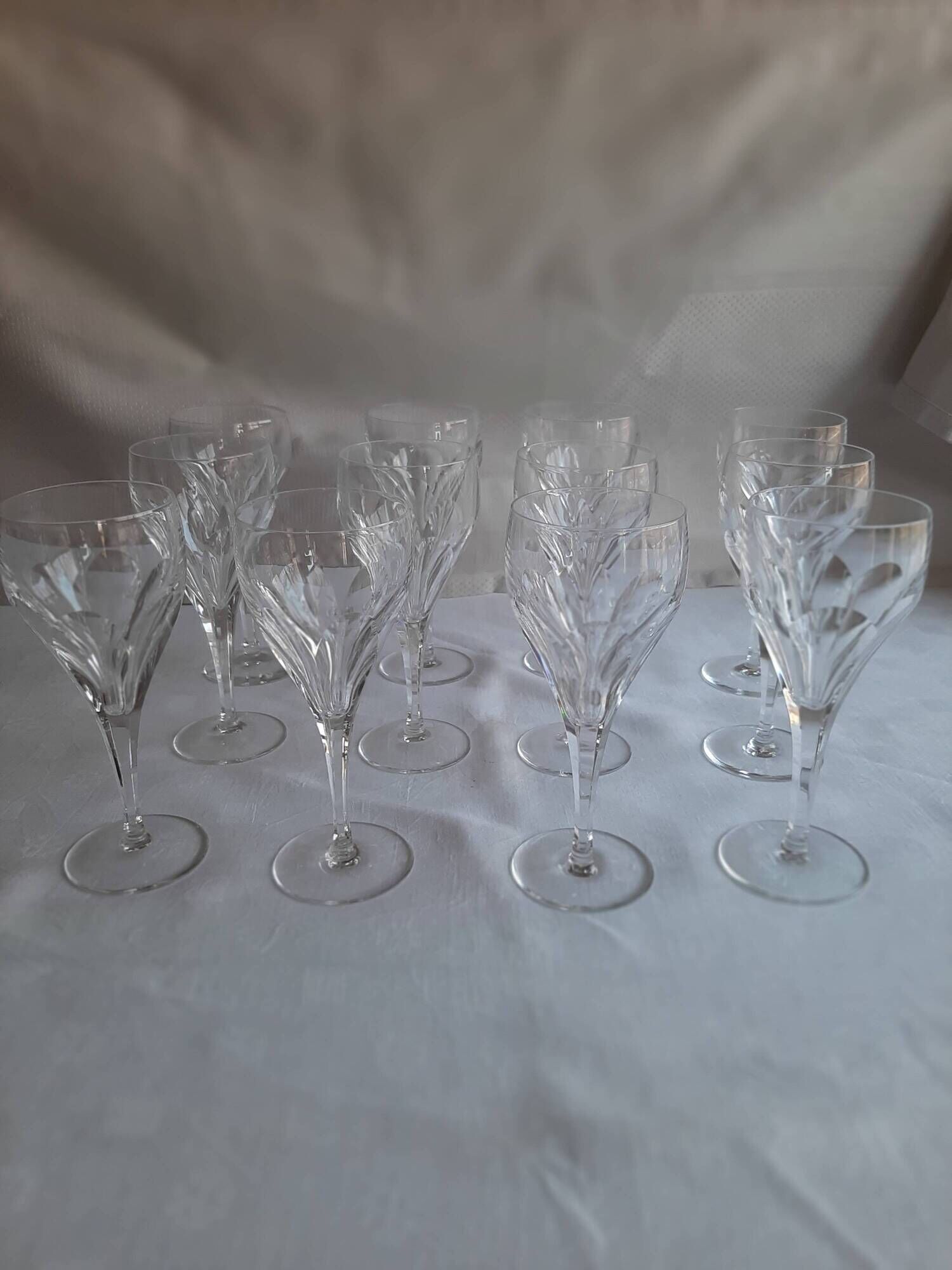 12 Milano Villeroy and Boch crystal walking glasses