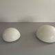Round wall lights, small and large, in white metal by Bega, 1970s, Germany.