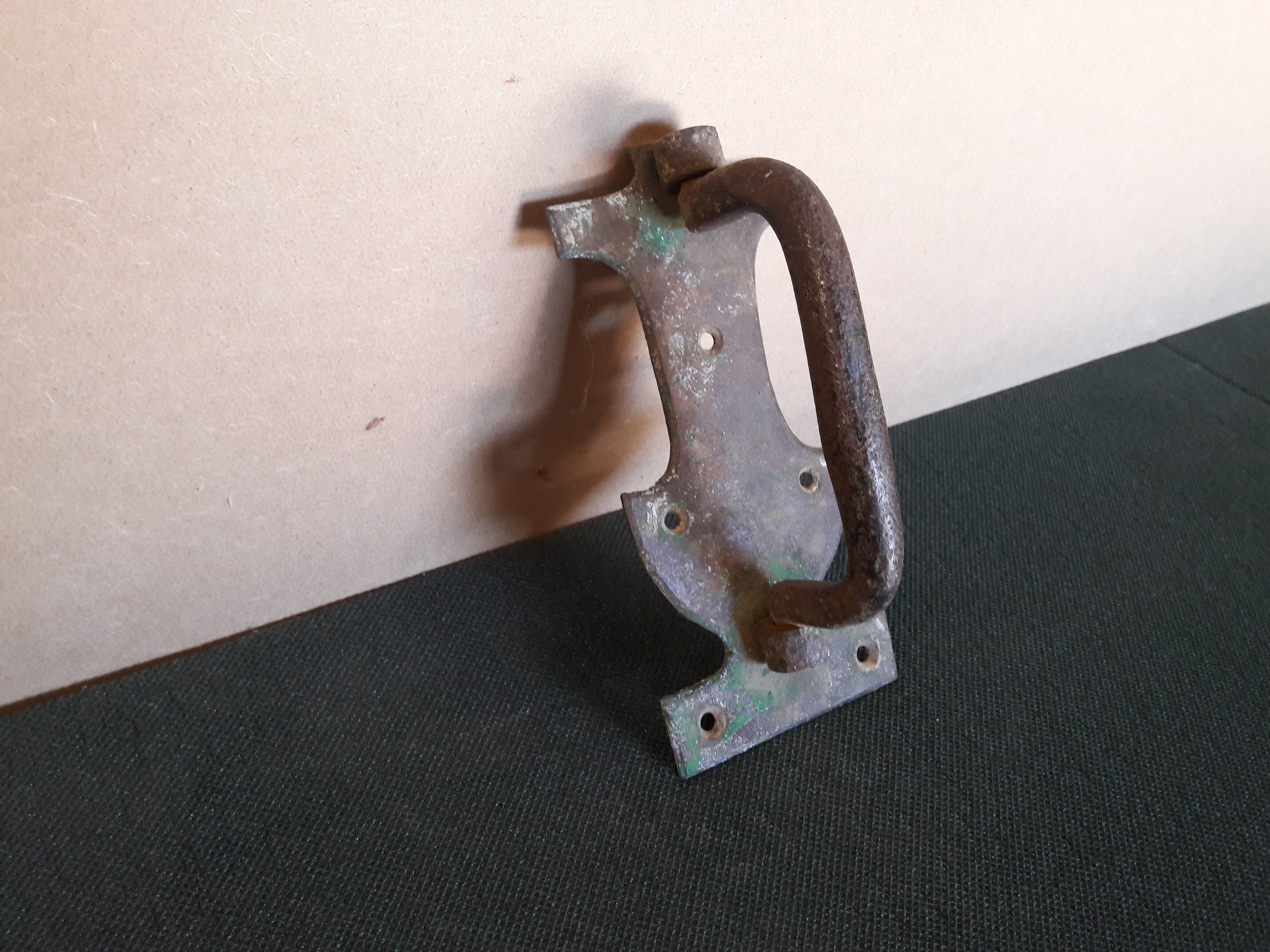 Wrought iron barn door handle